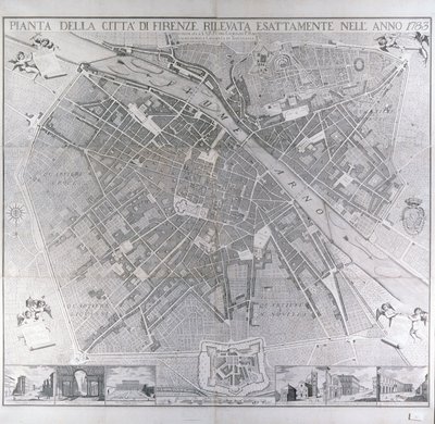 Mapa de Florencia, 1783 de Magnelli
